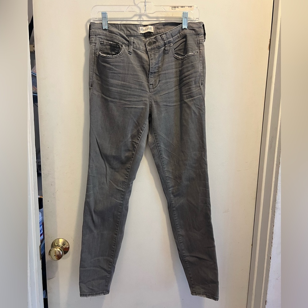 Madewell High Riser Skinny Jeans - Gray